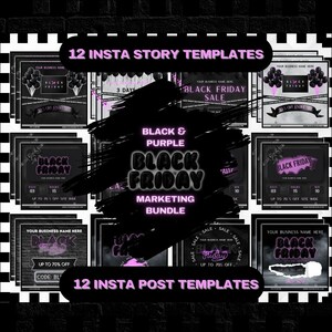 Editable Black Friday Flyer Bundle for Marketing Black Friday Sales Social Media Black Friday Promo Flyer Template Custom Instant Download