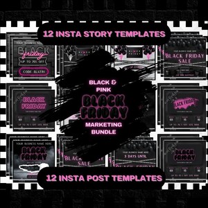 Editable Black Friday Flyer Bundle for Marketing Black Friday Sales Social Media Black Friday Promo Flyer Template Custom Instant Download