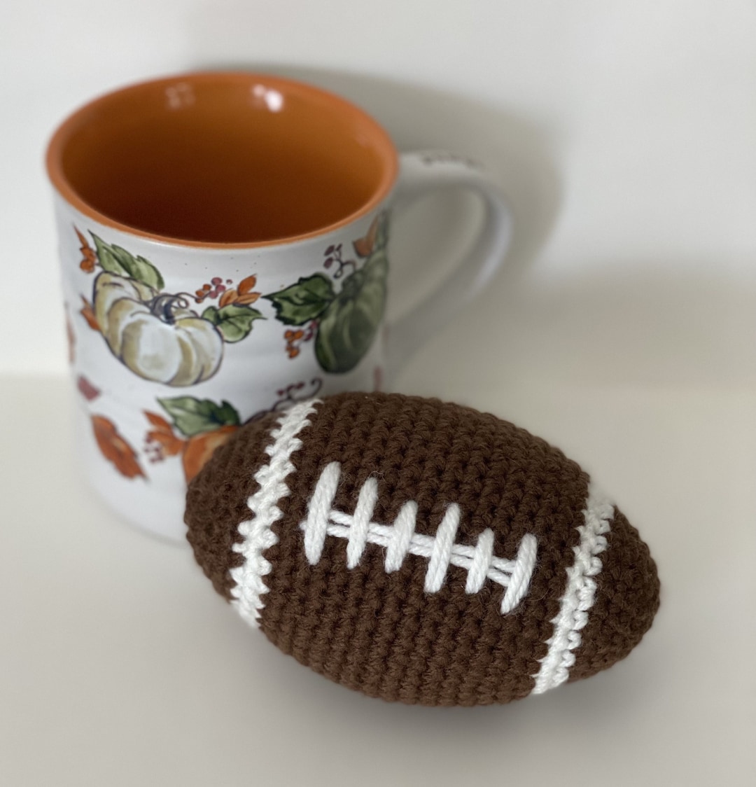 Crochet Football, Soft Football Toy, Toddler Toy, Fall Decor