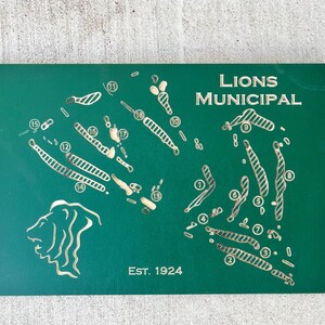 Lions Municipal Golf Course Map