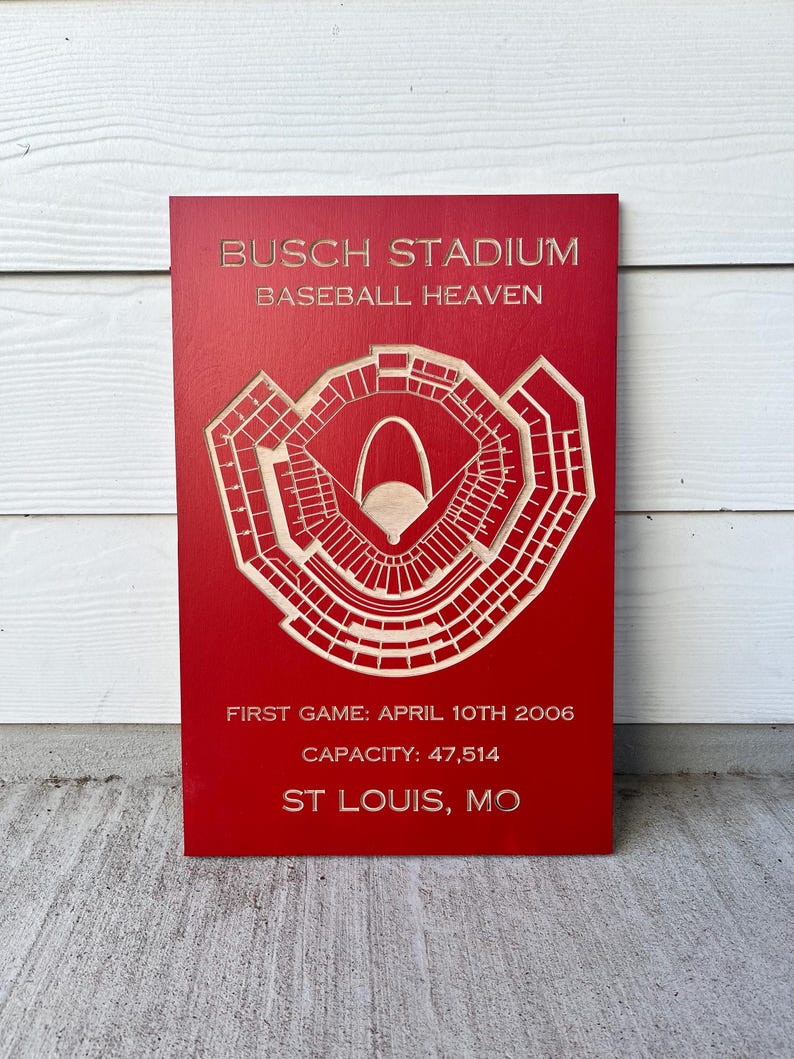 Busch Stadium Map St Louis Baseball Map Cardinals - Etsy