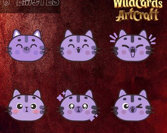 Cute Cat Emotes for Twitch and Discord, Twitch Meme Emotes, Emotes for Streamers and Gamers, Discord, Premade, Ready to use, YouTube.