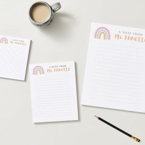 Personalizowany notatnik, notatnik nauczyciela, doradca szkolny, prezent dla nauczyciela, powrót do szkoły, prezenty na święta szkolne, tęcza boho