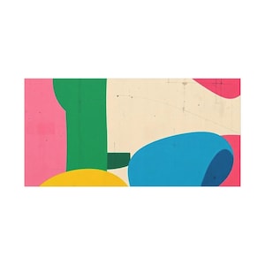 Abstract Colorful Canvas Art Print, Modern Wall Decor, Geometric Artwork, Home Office Decoration, Unique Gift Idea