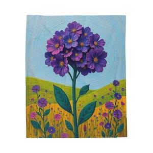 Flower Power Velveteen Plush Blanket | Cozy Home Decor, Boho Chic, Gift for Her, Spring Vibes, Indoor Comfort