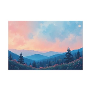 Serene Landscape Canvas Art, Relaxing Home Decor, Nature Wall Art, Gift for Nature Lovers, Tranquil Bedroom Accent, Perfect for Housewarming