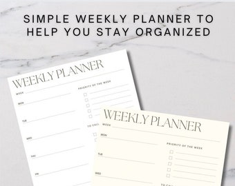 Simple and Elegant Weekly Planner