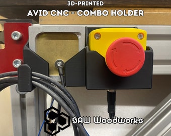 AVID CNC COMBO eStop and Touch Plate Holder 3D printed tool holder