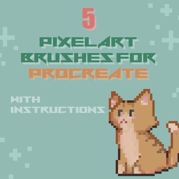 Set of 5 Pixel Brushes For Procreate