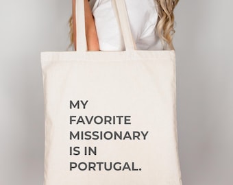 Missionary Mom Cotton Canvas Tote Bag: LDS Gift