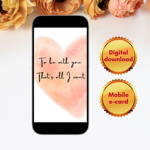 Digital Romantic Card Mobile E-card For Lovers Electronic Love Message Note