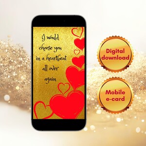 Digital Romantic Card Mobile E-card For Lovers Electronic Love Message Note