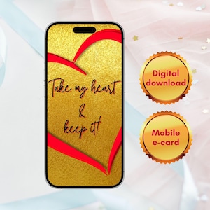 Digital Romantic Card Mobile E-card For Lovers Electronic Love Message Note
