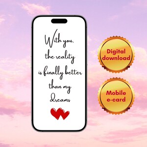 Digital Romantic Card Mobile E-card For Lovers Electronic Love Message Note