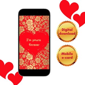 Digital Romantic Card Mobile E-card For Lovers Electronic Love Message Note