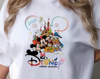 Disney Friends Family Vacation 2025 Shirt, Comfort Colors Disney Shirt, Disney Family Shirt, Disney Vacation Shirt, Disney Trip Shirt,132525
