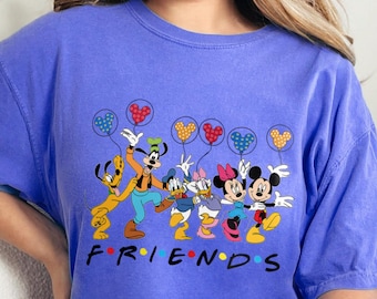 Mickey And Friends Balloon Shirt, Comfort Colors Shirt, Mickey Squad Balloon Shirt, Disneyland Shirt, Disneyland Vacation Shirt, 132506