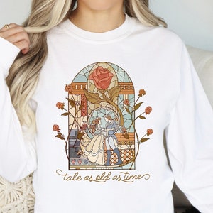 Disney beauty and the beast shirt, vintage tale as old as time shirt, princess belle shirt, disney princess shirt, comfort colors, 130995