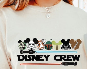 Camiseta de Star Wars, camisetas de Disneyworld, camisetas de Star Wars, camiseta de la tripulación de Star Wars Disney, camisetas familiares de Disney, camiseta Comfort Colors, 131160