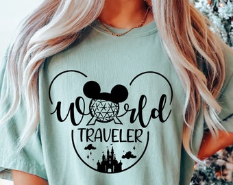 Disney World Traveler Shirt, Disney ears, Disneyworld Shirts, Disney Family shirts, Disney Trip Shirt, comfort colors, mickey ears, 130314
