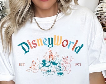 Mickey And Friends Disneyworld Est 1971 T-shirt,Disneyworld Shirt, 2023 Family Vacation Tee,Magic Kingdom,Minnie Donald Pluto Shirt,130383