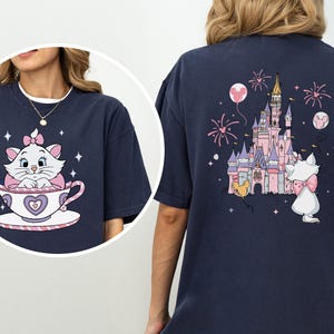 Marie Cat Tea Cup Party Shirt, The Aristocats Disney Castle Shirt, Disney Family Shirts, Disneyland Cat Lady Tee,Comfort Colors Shirt,132898
