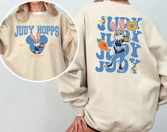 Disney Zootopia Characters Sweatshirt, Nick Wilde Hoodie, Judy Hopps Sweatshirt, Disney Family Trip Hoodie, Zootopia Police Crewneck 134289