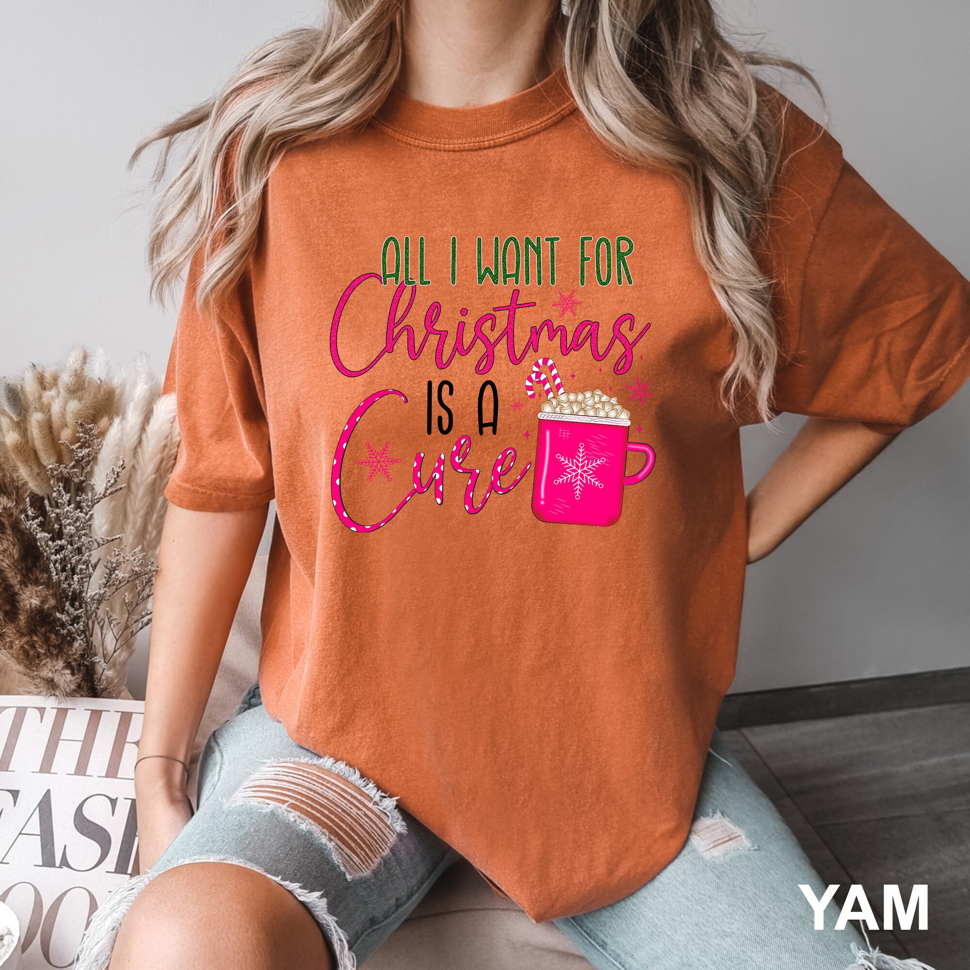 All I Want for Christmas is A Cure Tshirt,pink Christmas Shirt,all I