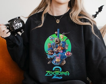 Disney Zootopia 2 Sweatshirt, Zootopia Characters Sweatshirt,Judy Hopps Nick Wilde Gary De'Snake Hoodie, Disneyland Zootopia Crewneck,133863