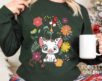 Moana Sweatshirt, Disney moana shirt, moana movie shirt, moana 2 Shirt, moana pua hei hei sweatshirt, disneyworld shirts, 132365
