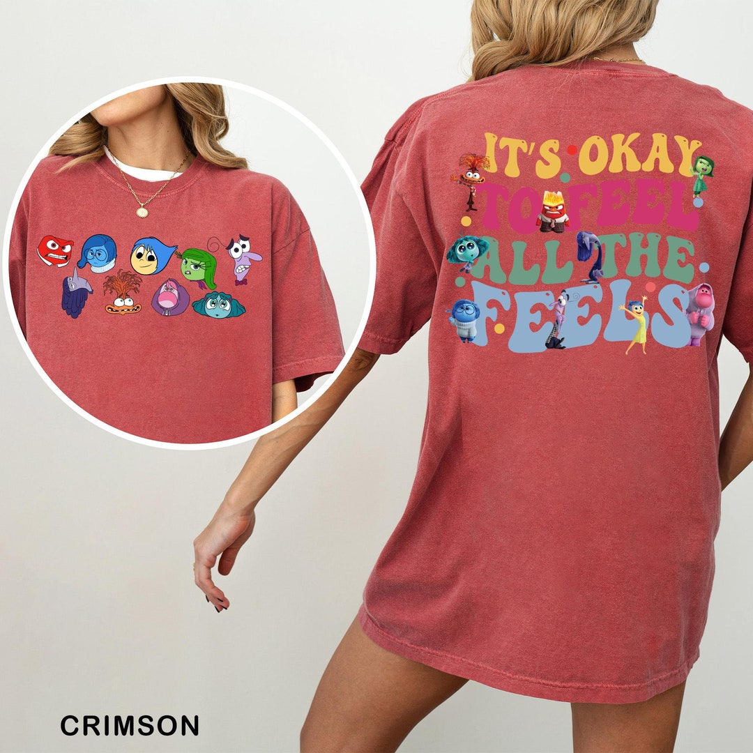 Inside Out Shirt, Inside Out Feelings, Pixar Shirt, Double Side Inside ...