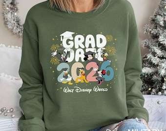 Mickey And Friends Graduate Sweatshirt, Graduate 2026 Hoodie, Graduate Gift, Disney Graduate Crewneck, Disney Grad Trip Hoodie 134393