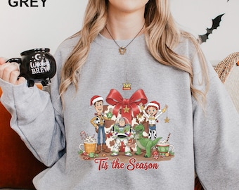Disney Toy Story Christmas Sweatshirt, Tis The Season Toy Story Christmas Hoodie, Toy Story Christmas Sweatshirt, Pixar Xmas Crewneck 134143
