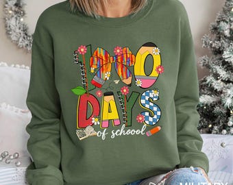 Sudadera con capucha y lazo para celebrar los 100 días de clases, sudadera con capucha para celebrar los 100 días de clases, cuello redondo escolar con lazo y lazo para niña 134406