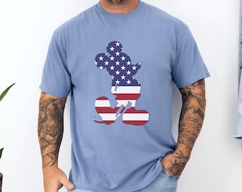 Mickey American 4th of July Shirts, Comfort Colors Shirt, Mickey USA Shirt, Fourth of July Disney Tee, 4th Of July Patriotic Shirt, 132974
