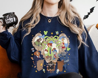 Coquette Watercolor Zootopia Sweatshirt, Judy Hopps Nick Wilde Hoodie, Welcome To Zootopia Disney Hoodie, Locket Zootopia Crewneck 134135