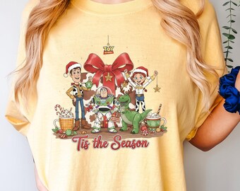 Disney Toy Story Christmas Shirt, Comfort Colors, Tis The Season Toy Story Christmas Shirt, Toy Story Christmas Shirt, Pixar Xmas Tee 134143