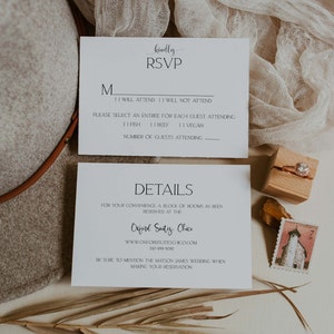 Wedding Invitation Template Suite DIY. Modern Wedding Invite. Wedding Invitation. Modern. Minimalist. image 3