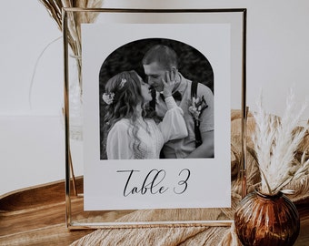 Table Number Template.  Minimalist Wedding Table Number. Editable.  Printable.  Modern.  Boho/Bohemian.  Rustic.  Simple Table Number.