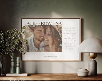 Photo Wedding Welcome Sign Minimalist Wedding Welcome Sign Modern Welcome Sign Photo Welcome Sign Editable Template ROWENA