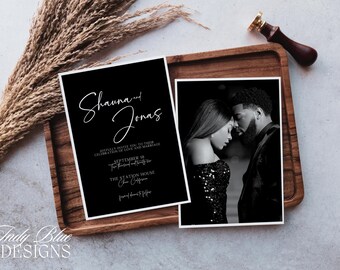 Modern Wedding Invitation Template Elegant Sophisticated Wedding Printable Invite DIY Invite Unique  Minimalist Announcement SHAUNA