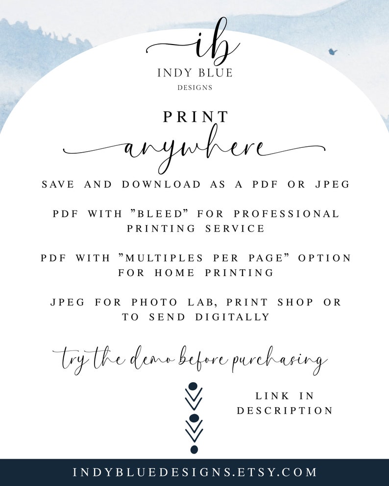 Lighthouse Wedding Invitation Template Set, Watercolor Wedding Printable Invitation, QR Code Watercolor Invitation, DIY Wedding Invite Card image 7