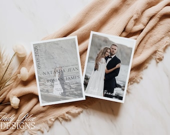 Unique Photo Wedding Invitation Template Classic Minimalist Invitation Printable Elegant Modern Font Wedding Invite Announcement NATASHA