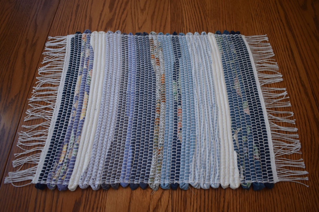 Handwoven Fabric Placemats Set of 2 Etsy