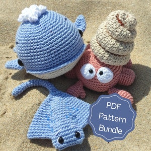 Meerestiere Amigurumi Häkelanleitung Bundle