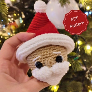 Santa Claus Crochet Pattern - Christmas Tree Ornament