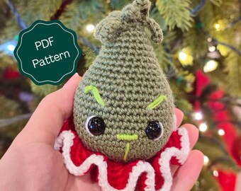 Grinch Crochet Pattern - Christmas Tree Ornament