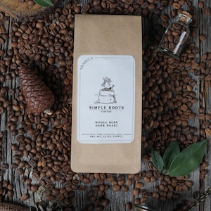 Dark Roast Arabica Coffee Beans: Freshly Roasted, Rich Flavor