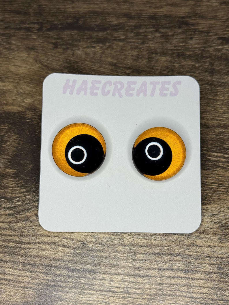 Hand-Painted Safety Sinker Eyes Orange