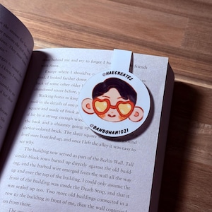 BTS J-Hope Magnetic Bookmark – K-Pop Fanart, Cute Book Lover Gift for ARMYs, Handmade Reading Accessory
